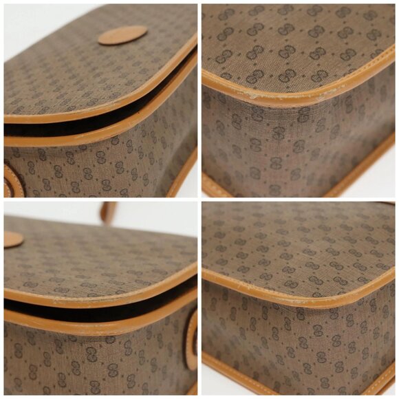 GUCCI Micro GG Supreme Shoulder Bag PVC Beige Gold 001 104 0915 Auth th5490 - Picture 14 of 16